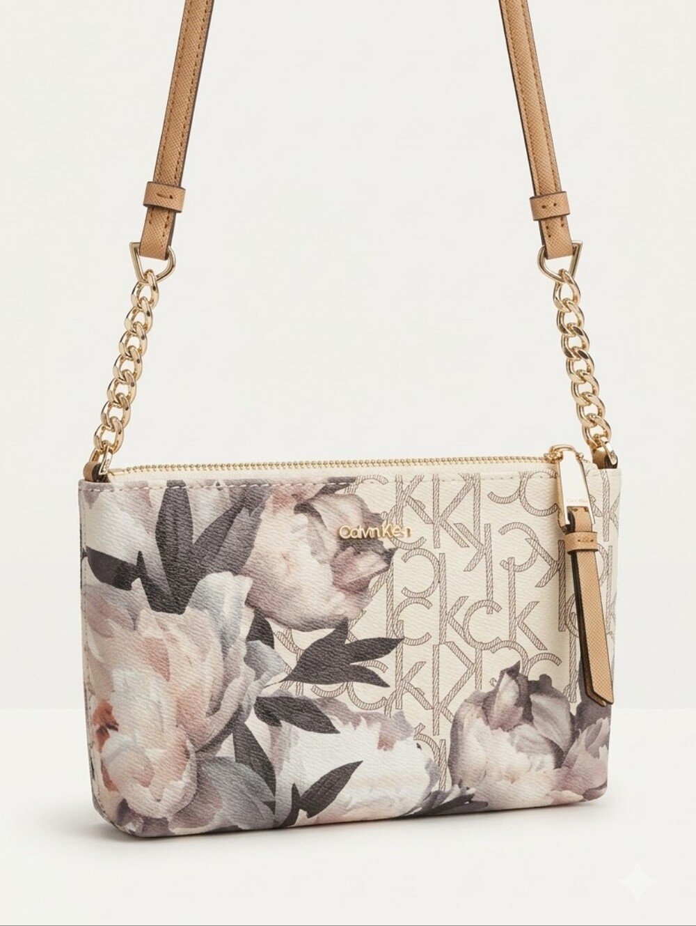 Calvin Klein Floral Logo Crossbody Bag